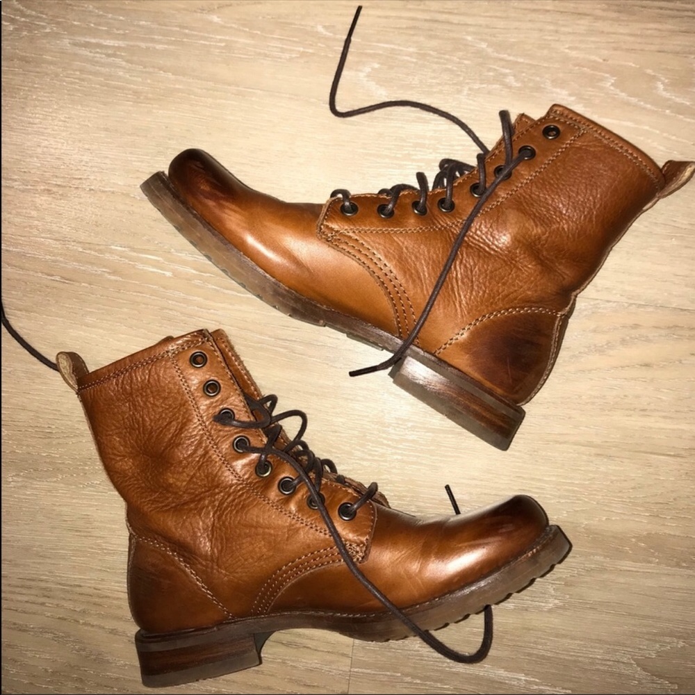 Frye lace up boots